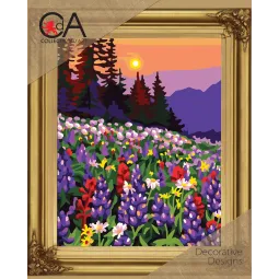 Kit de tapisserie avec toile imprimée 22x30 Chiot CDA6339K