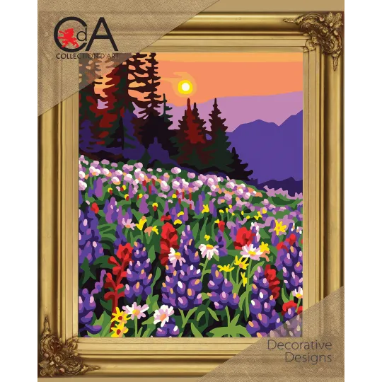 Kit de tapisserie avec toile imprimée 22x30 Chiot CDA6339K