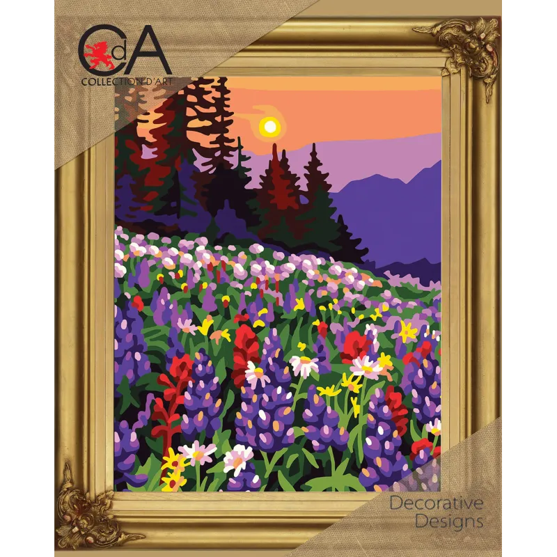 Kit de tapisserie avec toile imprimée 22x30 Chiot CDA6339K