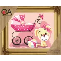 Набор для гобелена с напечатанным холстом 22x30 It's a girl! CDA6334K