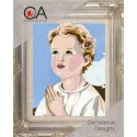 Kit de tapisserie avec toile imprimée 14x18 Enfant priant CDA3221K