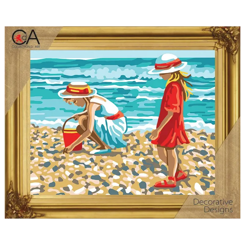 Gobelin-Set mit bedruckter Leinwand 22x30 Sommertag CDA6323K