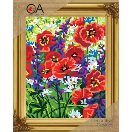 Gobeleno rinkinys su spausdintu drobės 22x30 Vėjo gėlės CDA6319K