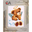 Gobelin-Set mit bedruckter Leinwand 14x18 Angel Bear CDA3179K