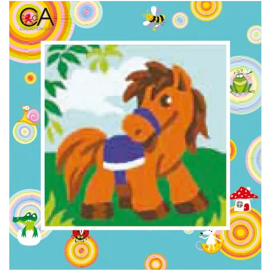 Tapestry Kit with printed canvas 15x15 Pony CDA2009K