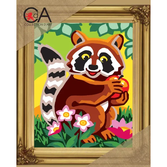 Tapestry Kit with printed canvas 22x30 Raccoon CDA6306K