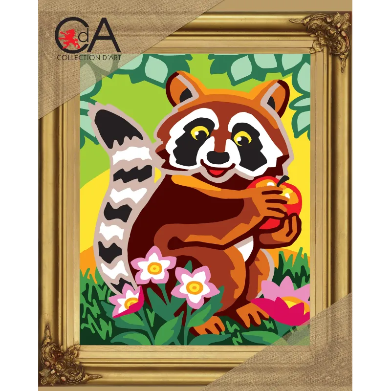 Tapestry Kit with printed canvas 22x30 Raccoon CDA6306K