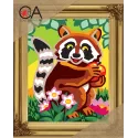 Tapestry Kit with printed canvas 22x30 Raccoon CDA6306K