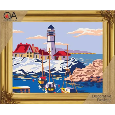 Tapestry Kit with printed canvas 22x30 Lighthouse CDA6294K