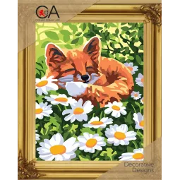 Gobelin-Set mit bedruckter Leinwand 22x30 Fuchs CDA6328K