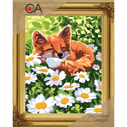 Tapis Kit avec toile imprimée 22x30 Renard CDA6328K