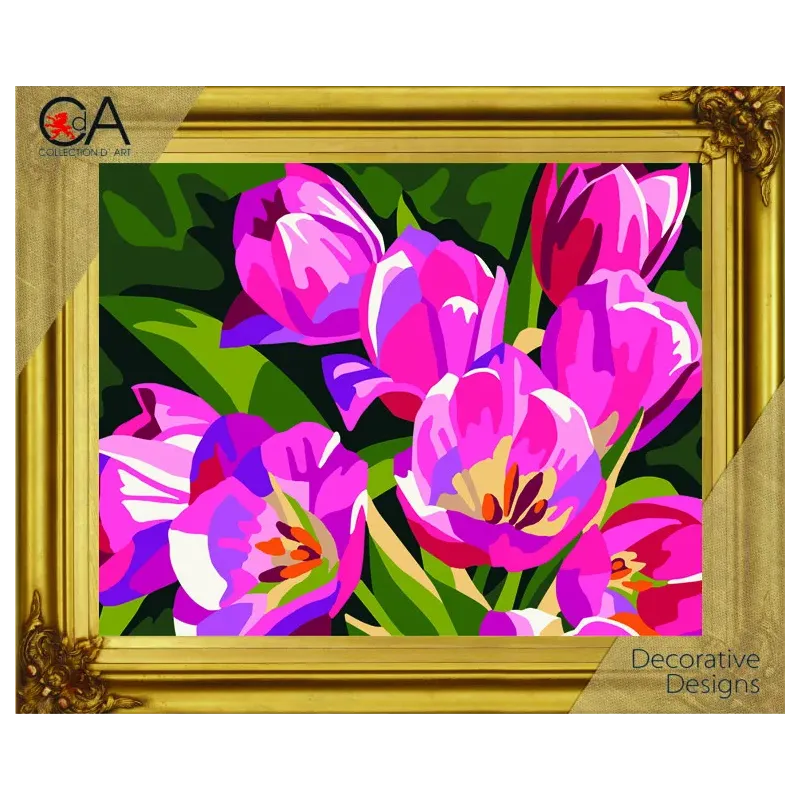 Tapestry Kit with printed canvas 22x30 Wild Flowers CDA6289K