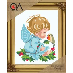Tapestry Kit with printed canvas 22x30 The angel CDA6285K