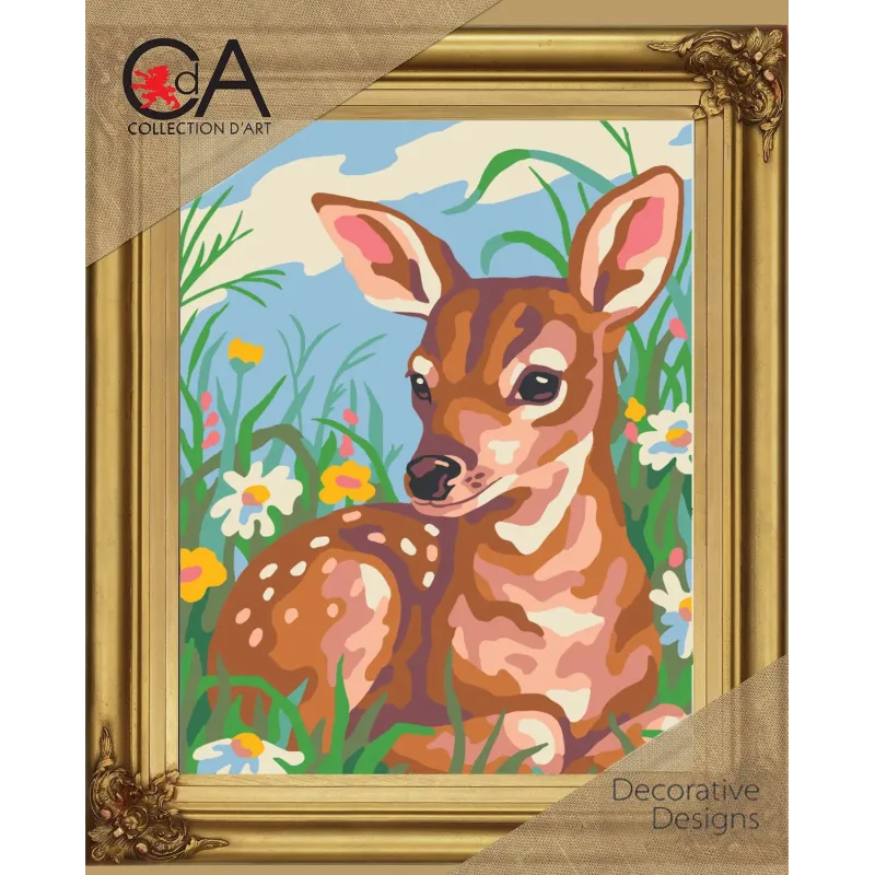 Gobeleno rinkinys su spausdintu drobės 22x30 Elnias CDA6283K