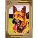 Gobelin-Set mit bedruckter Leinwand 22x30 Deutscher Schäferhund CDA6260K