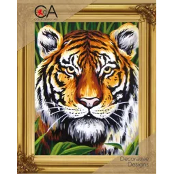 Tapestry Kit with printed canvas 22x30 Tiger CDA6253K