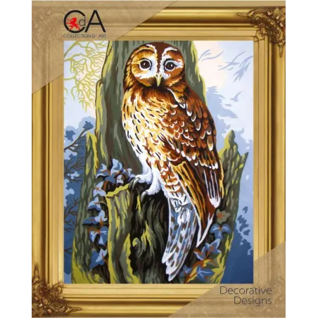 Tapestry Kit with printed canvas 22x30 Owl CDA6252K