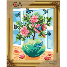 Kit de tapisserie avec toile imprimée 22x30 Romance CDA6318K