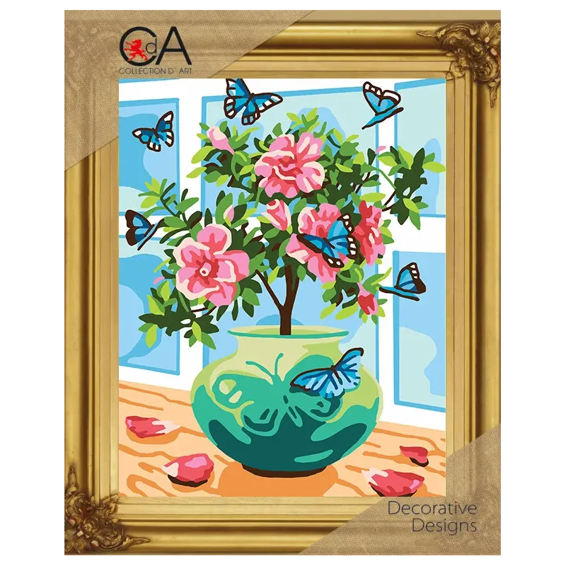 Kit de tapisserie avec toile imprimée 22x30 Romance CDA6318K