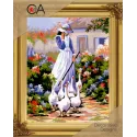 Tapestry Kit with printed canvas 20x30 Goose Girl CDA6033K