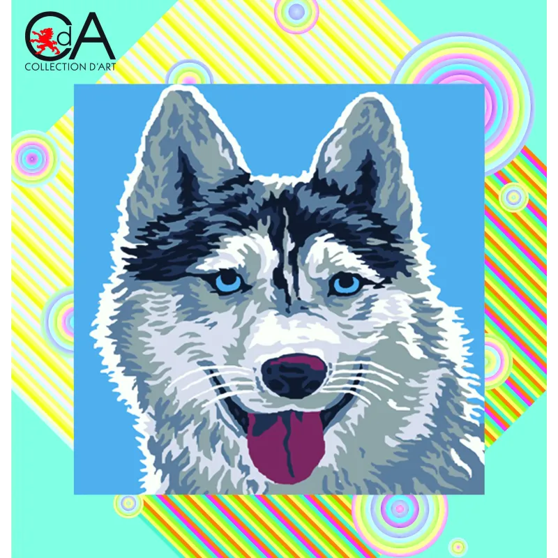 Набор для гобелена с напечатанным холстом 19x19 Husky CDA4017K