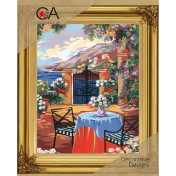 Kit de tapisserie avec toile imprimée 22x30 The Terrace CDA6193K