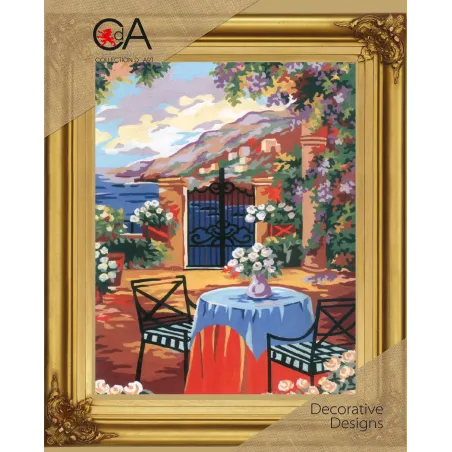 Tapestry Kit with printed canvas 22x30The Terrace CDA6193K
