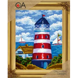 Tapestry Kit with printed canvas 22x30 Lighthouse CDA6230K