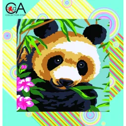 Gobelenų rinkinys su atspausdintu paveikslu 19x19 Panda CDA4011K