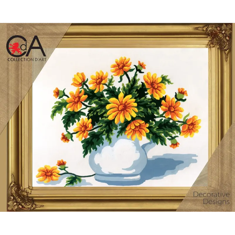 Gobelenų rinkinys su atspausdintu audiniu 30x22 Gėlės vazoje CDA6196K