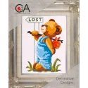 Tapestry Kit with printed canvas 14x18 Lost Bear CDA3177K