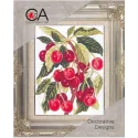 Tapestry Kit with printed canvas 14x18 Cherries CDA3164K