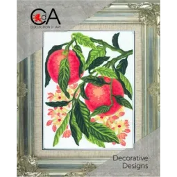 Kit de tapisserie avec toile imprimée 14x18 Oranges CDA3163K