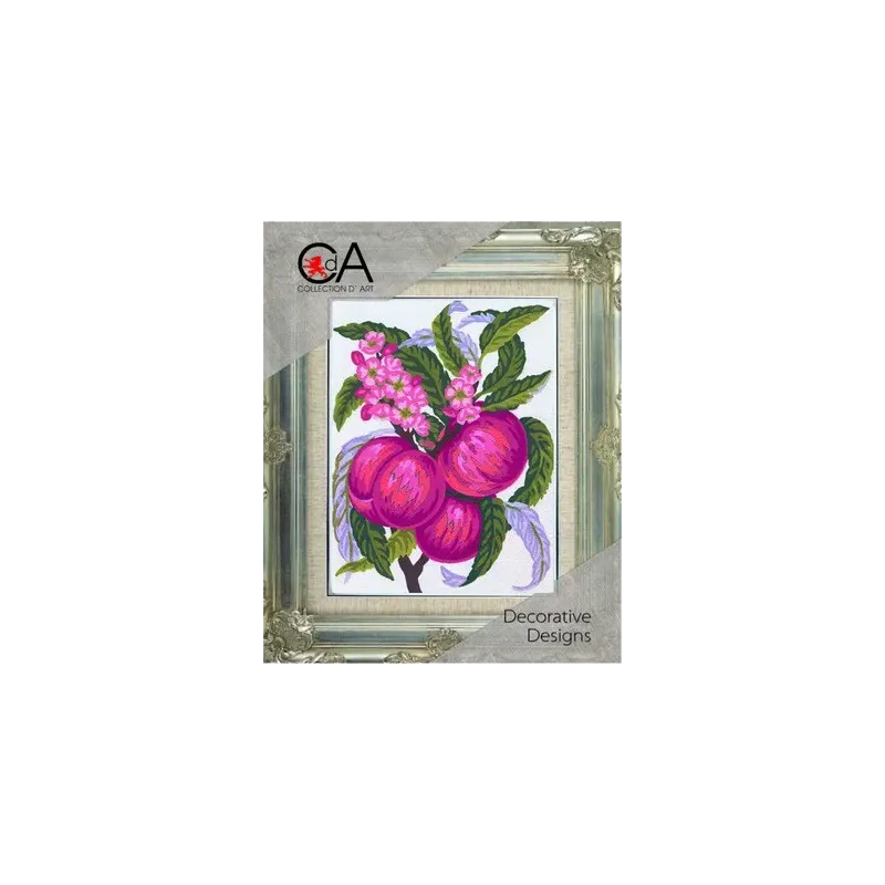 Набор для гобелена с печатным холстом 14x18 Персики CDA3160K