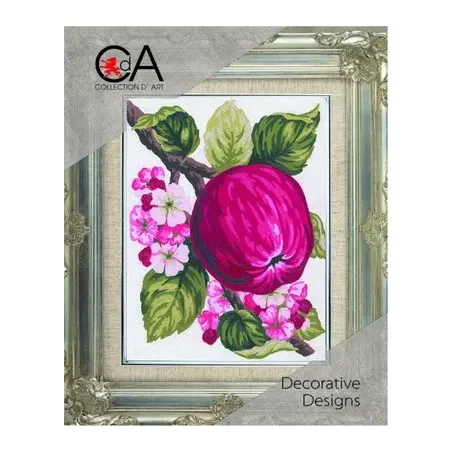 Tapestry Kit with printed canvas 14x18 Apple CDA3159K