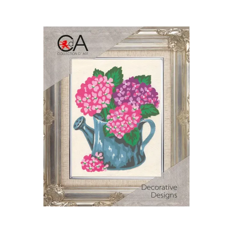 Gobeleno rinkinys su spausdintu drobės 14x18 Hortenzija CDA3142K