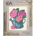 Tapestry Kit with printed canvas 14x18 Hydrangeas CDA3142K