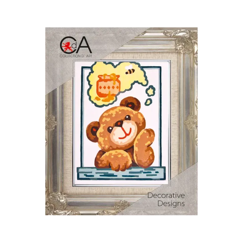 Набор гобеленов с печатным холстом 14x18 Honey Bear CDA3175K