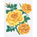 Gobelin-Set mit bedruckter Leinwand 14x18 Gelbe Rosen CDA3151K