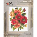 Tapestry Kit with printed canvas 14x18 Anemones CDA3049K