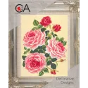 Tapestry Kit with printed canvas 14x18 Roses and Rose Buds CDA3118K