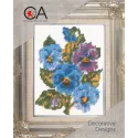 Tapestry Kit with printed canvas 14x18 Pansies CDA3048K