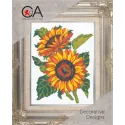 Tapestry Kit with printed canvas 14x18 Sunflowers CDA3042K