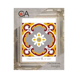 Gobelin-Set mit bedruckter Leinwand 14x14 Ornament CDA3021K