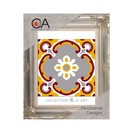 Kit tapisserie avec toile imprimée 14x14 Ornement CDA3021K