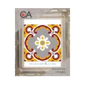 Kit tapisserie avec toile imprimée 14x14 Ornement CDA3021K