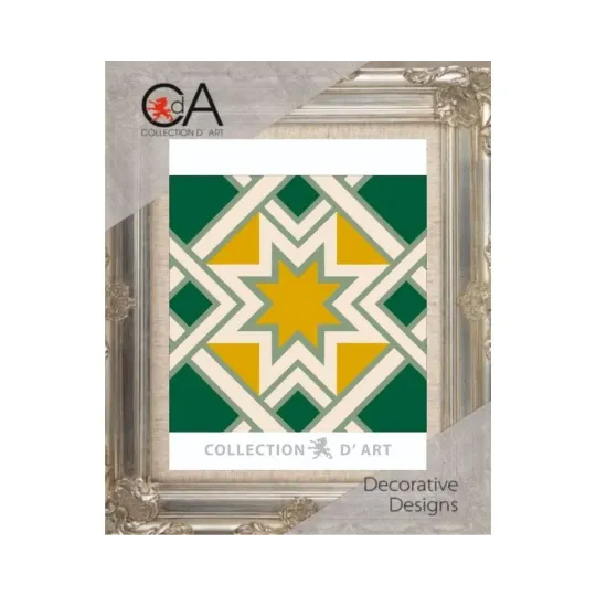 Gobeleno rinkinys su spausdintu drobės 14x14 Ornamentas CDA3020K