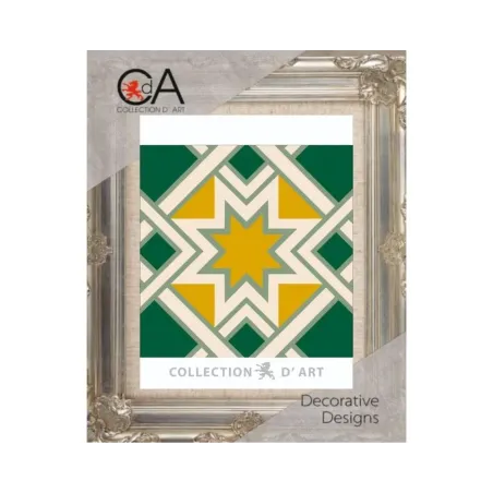 Gobeleno rinkinys su spausdintu drobės 14x14 Ornamentas CDA3020K