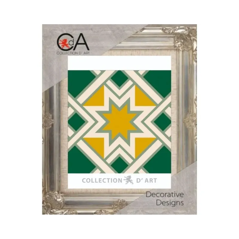 Gobelin-Set mit bedruckter Leinwand 14x14 Ornament CDA3020K