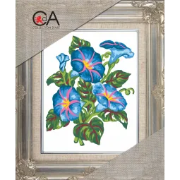 Tapestry Kit with printed canvas 14x18 Morning Glory CDA3038K